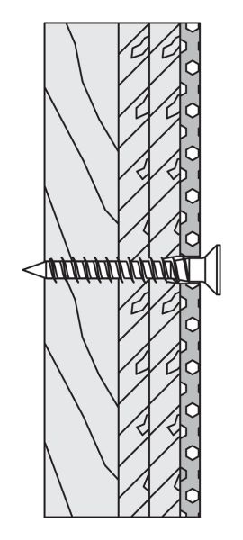 HEWI Befestigungsart BM 12.2, für Stützgriffe/Sitz an Leichtbauwand mit Schichtholzplatte - Bild 1