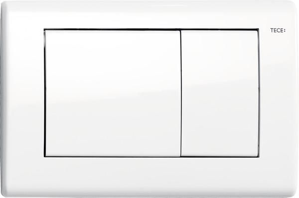 TECEplanus WC-Betätigungsplatte für Zweimengentechnik weiß glänzend 9240324 - Bild 1