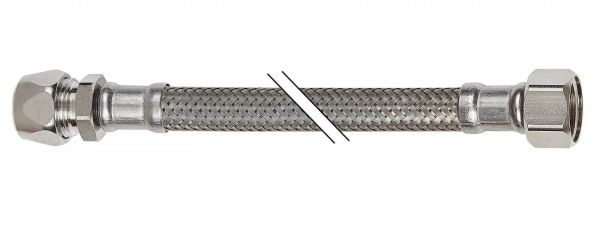 Flexibler Verbindungsschlauch Silikon KTWA 300mm Quetschverschraubung 3/8'' x 3/8'' Überwurfmutter - Bild 1