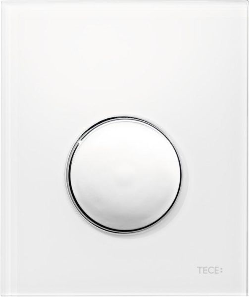 TECEloop Urinal-Betätigungsplatte weiß, chrom glänzend inklusive Kartusche 9242627 - Bild 1