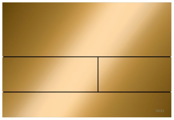 TECEsquare II Metall WC-Betätigungsplatte Gold Optik glänzend 2-Mengen-Technik 9240839 - Bild 1